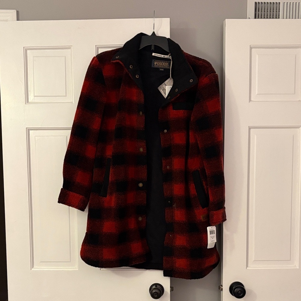 Pendleton Red and Black Plaid Jacket